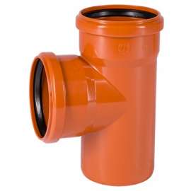 Тройник наружн. канализация D 160x110 угол 87° OSTENDORF, Диаметр канализационной трубы: 160, Размер тройника канализации: D 160x110 угол 87°, фото 