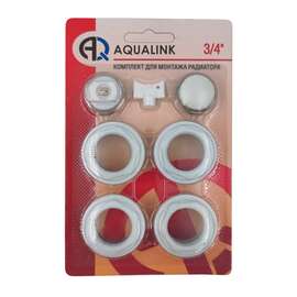 Комплект для монтажа радиаторов 1"х3/4" (без кронштейнов) AQUALINK, фото 