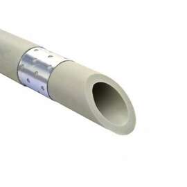 Труба полипропиленовая Ф25x3.5 PN20 сер. алюминий KraftSTABI HEISSKRAFT, Диаметр трубы ППР: 25, фото 