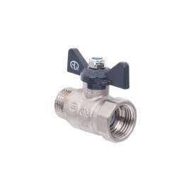 Кран шаровой AQUALINK ВР-НР  3/4" бабочка, Размер запорной арматуры: 3/4", фото 