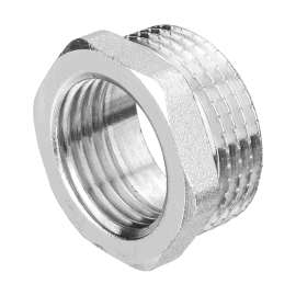 Футорка НР-ВР никель 1/2"x3/8" AQUALINK, Диаметр: 1/2", Размер футорки: 1/2"x3/8", фото 