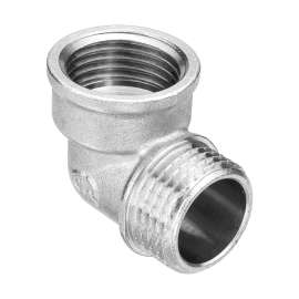 Угольник ВР-НР никель 1/2" 90° AQUALINK, Диаметр: 1/2", фото 