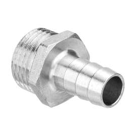 Штуцер для шланга НР никель 1/2"x16 AQUALINK, Диаметр: 1/2", Размер штуцера: 1/2"x16, фото 