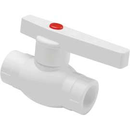 Кран шаровый полипропиленовый 40 бел. AQUALINK, Диаметр трубы ППР: 40, фото 