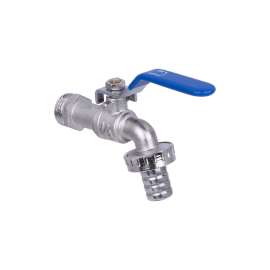 Кран шаровой AQUALINK ECO со штуцером 1/2" ручка, фото 