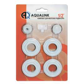 Комплект для монтажа радиаторов 1"х1/2" (без кронштейнов) AQUALINK, фото 