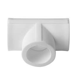 Тройник полипропиленовый 63 бел. AQUALINK, Размер тройника ППР: 63, фото 