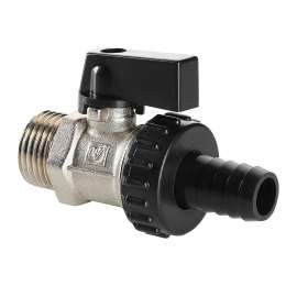 Кран шаровой VALTEC дренажный со штуцером 1/2" бабочка, фото 