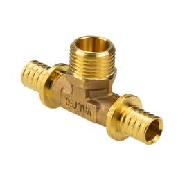 Тройник надвижной с переходом на наружную резьбу 16(2,2) х 1/2" х 16(2,2) VALTEC, Диаметр трубы МП: 16, Размер аксиального фитинга: 16(2,2) х 1/2" х 16(2,2), фото 