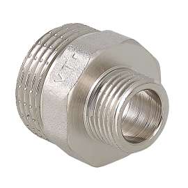 Ниппель переходной никель 1/2"x1/4" VALTEC, Диаметр: 1/2", Размер перехода: 1/2"x1/4", фото 