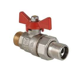 Кран шаровой VALTEC нар.-нар. с полусгоном  1/2" бабочка, Размер запорной арматуры: 1/2", фото 