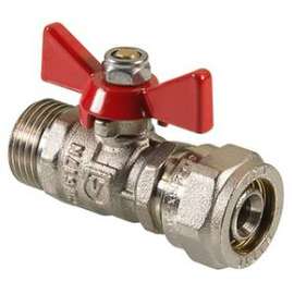 Кран шаровой VALTEC нар. под обжим 16*1/2" бабочка, фото 