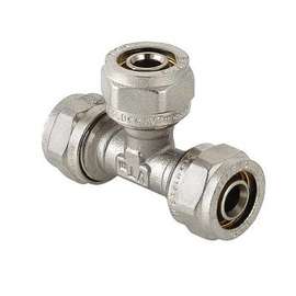 Тройник МП обжимной 32x26x32 VALTEC, Диаметр трубы МП: 32, Размер: 32x26x32, фото 