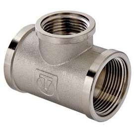 Тройник переходной ВР-ВР-ВР никель 3/4"x1/2"x3/4" VALTEC, Диаметр: 3/4", Размер перехода тройника: 3/4"x1/2"x3/4", фото 