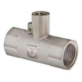 Тройник под датчик теплосчетчика ВР-ВР-ВР никель 1/2"xМ10x1/2" VALTEC, фото 