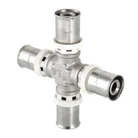 Крестовина МП пресс 20x16x20x16 VALTEC, Диаметр трубы МП: 20, фото 