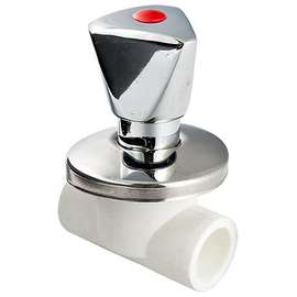 Вентиль полипропиленовый хромированный 20 бел. VALTEC, Диаметр трубы ППР: 20, фото 