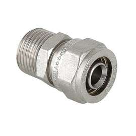 Муфта МП обжимная с НР 32x1 1/4" VALTEC, Диаметр трубы МП: 32, Размер муфты с резьбой: 32x1 1/4", фото 