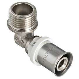 Угольник МП пресс с НР 20x1/2" VALTEC, Размер: 20x1/2", фото 