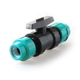 Кран шаровой ПЭ соединительный 25x25 UNIO, Размер шарового крана ПЭ: 25x25, фото 