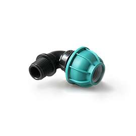 Отвод ПЭ с НР 20x1/2" UNIO, Размер отвода с резьбой: 20x1/2", фото 