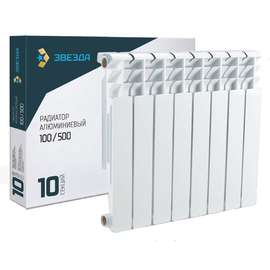 Радиатор алюминиевый ЗВЕЗДА 500/100 6 секц., фото 