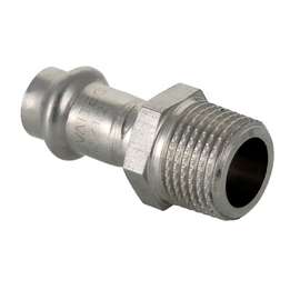 Муфта нерж сталь с НР 35х1 1/4" VALTEC, Размер фитинга из нерж стали: 35х1 1/4", фото 