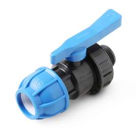 Кран шаровой ПЭ муфта-НР 25x3/4" UNIO, Размер шарового крана ПЭ: 25x3/4", фото 