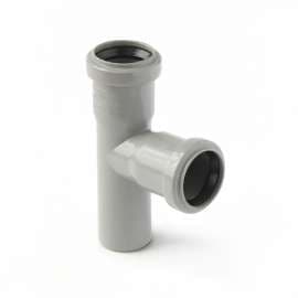 Тройник внутр. канализация D 50x50 угол 87° PRO AQUA, Диаметр канализационной трубы: 50, Размер тройника канализации: D 50x50 угол 87°, фото 