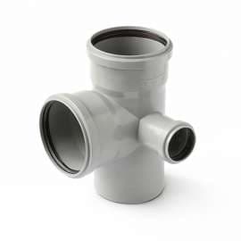 Крестовина двухплоскостная для стояка правая внутр. канализация 110x110x50 угол 90° PRO AQUA, фото 