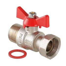 Кран шаровой VALTEC с накидной гайкой ВН-НР 1/2" бабочка, фото 