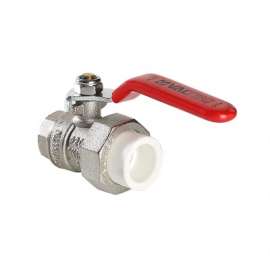 Кран шаровой латунный полипропиленовый 20x1/2" бел. VALTEC, Размеры ППР с дюймами: 20x1/2", Диаметр трубы ППР: 20, фото 