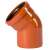 Отвод наружн. канализация D 110x45° OSTENDORF, Диаметр канализационной трубы: 110, Угол наклона: 45°, фото 
