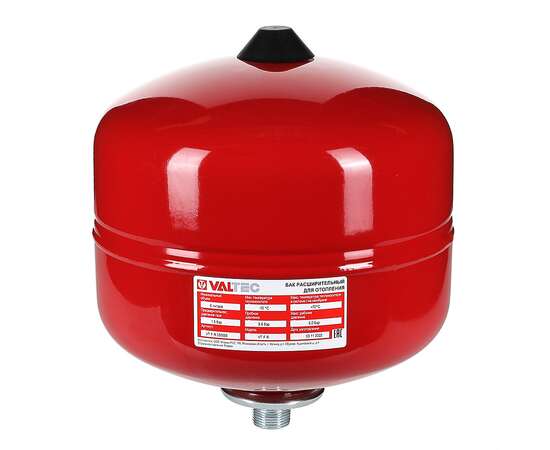 Бак расширительный для отопления 1,5-6 бар 25 л красный VALTEC, фото 