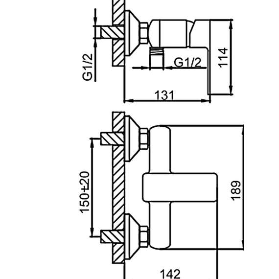 Смеситель для душевой кабины R20131 FRUD, фото , изображение 2