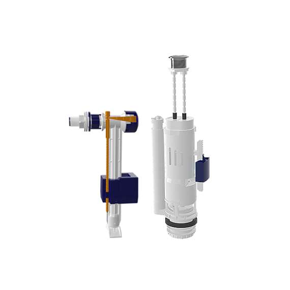 Арматура для смывного бачка 1/2"-3/8" боковое подключение NOVA PLASTIK, фото , изображение 2