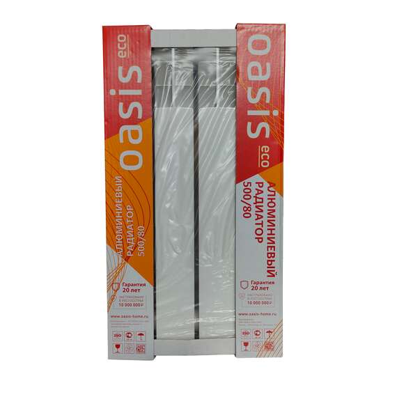 Радиатор алюминиевый OASIS ЭКО 500/80 10 секц., Количество секций: 10, фото , изображение 3