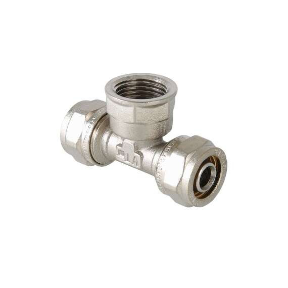 Тройник МП обжимной с ВР 20x3/4"x20 VALTEC, Диаметр трубы МП: 20, Размер: 20x3/4"x20, фото 