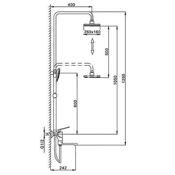Смеситель для душевой кабины F2458 FRAP, фото , изображение 3