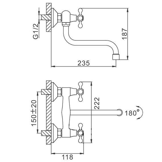Смеситель для кухни F4608 FRAP, фото , изображение 2