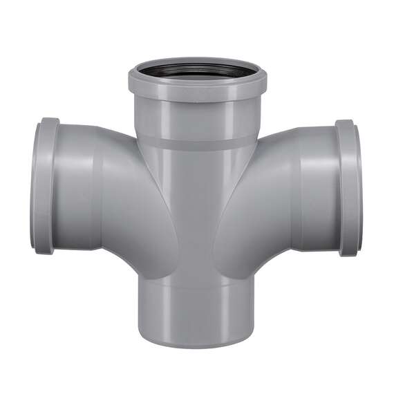 Крестовина одноплоскостная внутр. канализация 90x90x90 угол 90° OSTENDORF, фото , изображение 2