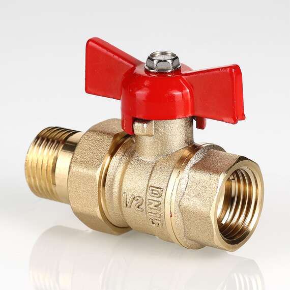 Кран шаровой VALTEC СТАНДАРТ PN 40 с полусгоном латунь 3/4" бабочка, Размер запорной арматуры: 3/4", фото , изображение 2