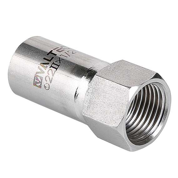 Вставка нерж сталь резьбовая с ВР 22х1/2" VALTEC, Размер фитинга из нерж стали: 22х1/2", Диаметр трубы  из нержавеющей стали: 22, фото 