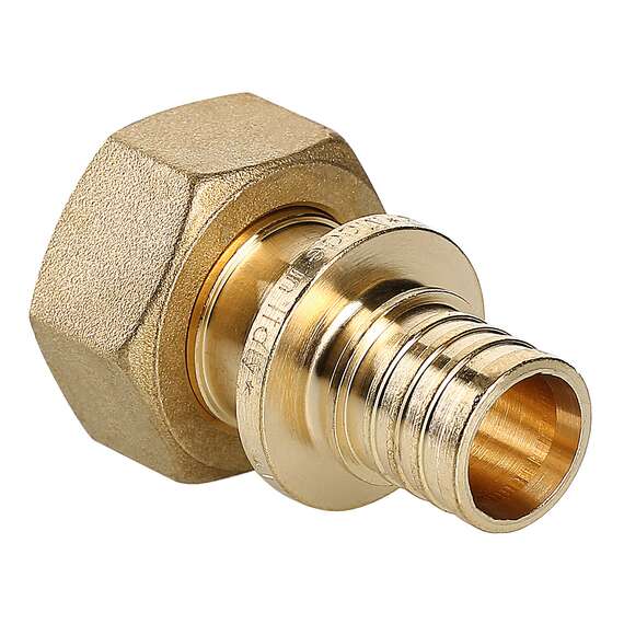 Муфта надвижная с накидной гайкой 25(3,5) мм х 3/4" VALTEC, Диаметр трубы МП: 25, Размер аксиального фитинга: 25(3,5) х 3/4", фото 