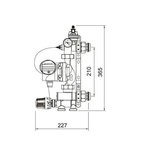 Насосно-смесительный узел для теплого пола  ELITELINE, фото , изображение 2