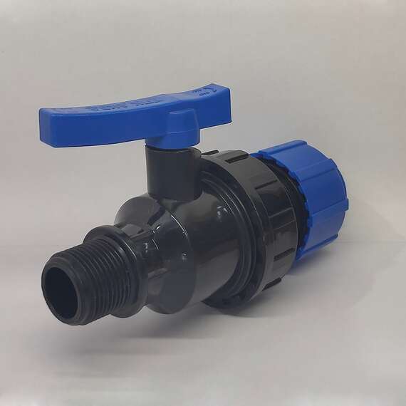 Кран шаровой ПЭ муфта-НР 25x3/4" ТПК-АКВА, фото , изображение 2