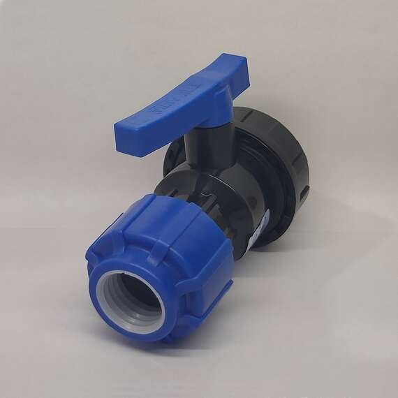 Кран шаровой ПЭ муфта-ВР 25x3/4" ТПК-АКВА, фото , изображение 3