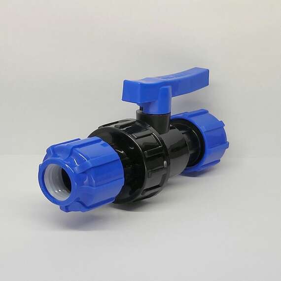 Кран шаровой ПЭ соединительный 20x20 ТПК-АКВА, Размер шарового крана ПЭ: 20x20, фото , изображение 2