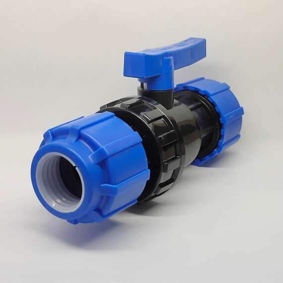 Кран шаровой ПЭ соединительный 32x32 ТПК-АКВА, Размер шарового крана ПЭ: 32x32, фото , изображение 3