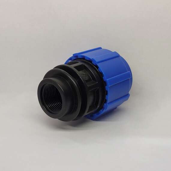 Муфта ПЭ с ВР 32x3/4" ТПК-АКВА, Размер муфты с резьбой: 32x3/4", фото , изображение 2